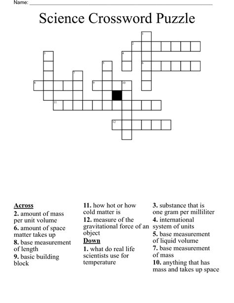 science crossword clue|science crossword pdf.